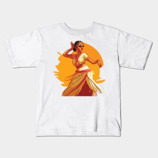 Desi Girl Swag | Brown Girl With Sunglasses Performing Bharatnatyam Kids T-Shirt